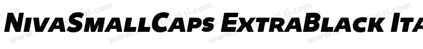 NivaSmallCaps ExtraBlack Italic字体转换